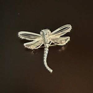 Silver Dragonfly Brooch